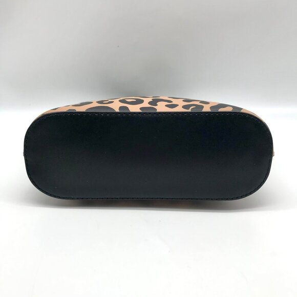 Kate Spade Tan & Black Leather Kali Leopard Print Dome Crossbody - Picture 5 of 10